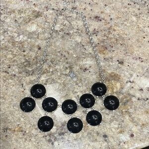 Elegant Black and Silver Necklace